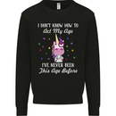 How To Act My Age Funny Unicorn Birthday Kids Sweatshirt Jumper Black