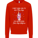 How To Act My Age Funny Unicorn Birthday Kids Sweatshirt Jumper Bright Red