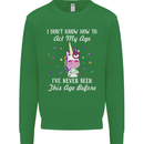 How To Act My Age Funny Unicorn Birthday Kids Sweatshirt Jumper Irish Green