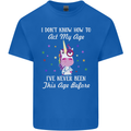How To Act My Age Funny Unicorn Birthday Kids T-Shirt Childrens Royal Blue
