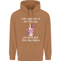 How To Act My Age Funny Unicorn Birthday Mens 80% Cotton Hoodie Caramel Latte