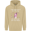 How To Act My Age Funny Unicorn Birthday Mens 80% Cotton Hoodie Sand