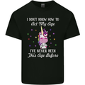 How To Act My Age Funny Unicorn Birthday Mens Cotton T-Shirt Tee Top Black