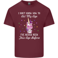 How To Act My Age Funny Unicorn Birthday Mens Cotton T-Shirt Tee Top Maroon