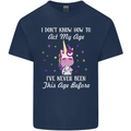 How To Act My Age Funny Unicorn Birthday Mens Cotton T-Shirt Tee Top Navy Blue