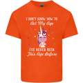 How To Act My Age Funny Unicorn Birthday Mens Cotton T-Shirt Tee Top Orange