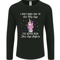 How To Act My Age Funny Unicorn Birthday Mens Long Sleeve T-Shirt Black