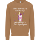 How To Act My Age Funny Unicorn Birthday Mens Sweatshirt Jumper Caramel Latte
