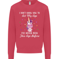 How To Act My Age Funny Unicorn Birthday Mens Sweatshirt Jumper Heliconia