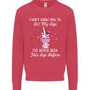 How To Act My Age Funny Unicorn Birthday Mens Sweatshirt Jumper Heliconia