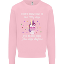 How To Act My Age Funny Unicorn Birthday Mens Sweatshirt Jumper Light Pink