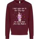 How To Act My Age Funny Unicorn Birthday Mens Sweatshirt Jumper Maroon