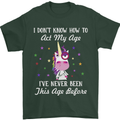 How To Act My Age Funny Unicorn Birthday Mens T-Shirt Cotton Gildan Forest Green