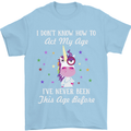 How To Act My Age Funny Unicorn Birthday Mens T-Shirt Cotton Gildan Light Blue