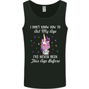 How To Act My Age Funny Unicorn Birthday Mens Vest Tank Top Black