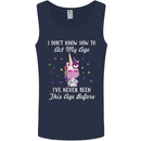 How To Act My Age Funny Unicorn Birthday Mens Vest Tank Top Navy Blue
