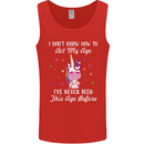 How To Act My Age Funny Unicorn Birthday Mens Vest Tank Top Red