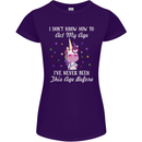 How To Act My Age Funny Unicorn Birthday Womens Petite Cut T-Shirt Purple