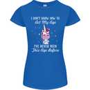 How To Act My Age Funny Unicorn Birthday Womens Petite Cut T-Shirt Royal Blue
