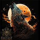 A Howling Wolf in the Moon Light Mens Light Cotton T-Shirt