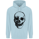 Human Skull Childrens Kids Hoodie Light Blue