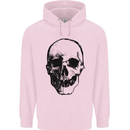 Human Skull Childrens Kids Hoodie Light Pink