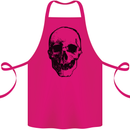 Human Skull Cotton Apron 100% Organic Pink