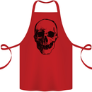 Human Skull Cotton Apron 100% Organic Red