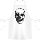 Human Skull Cotton Apron 100% Organic White