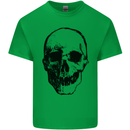 Human Skull Kids T-Shirt Childrens Irish Green