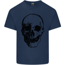 Human Skull Kids T-Shirt Childrens Navy Blue