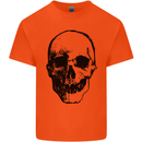 Human Skull Kids T-Shirt Childrens Orange