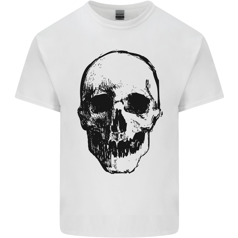 Human Skull Kids T-Shirt Childrens White