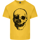 Human Skull Kids T-Shirt Childrens Yellow