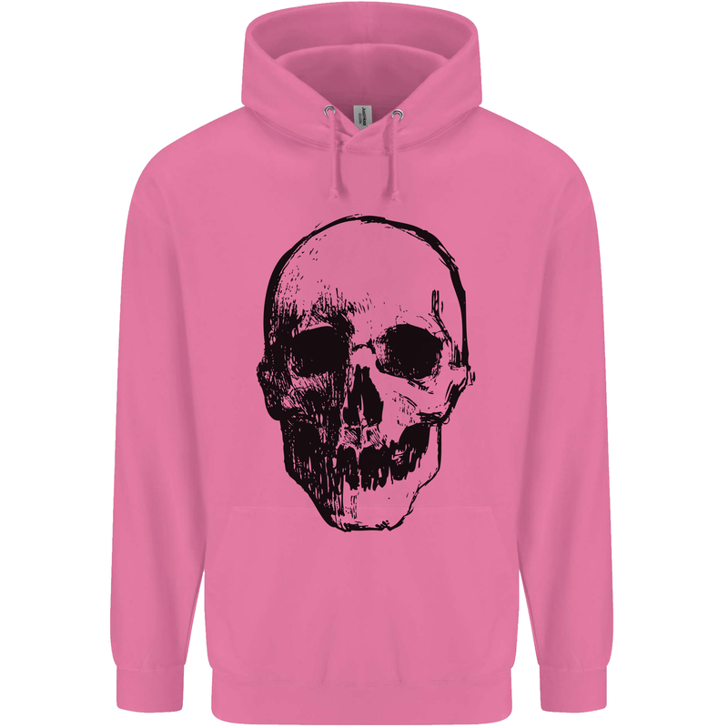 Human Skull Mens 80% Cotton Hoodie Azelea