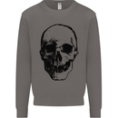 Human Skull Mens Sweatshirt Jumper Charcoal