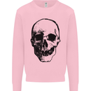 Human Skull Mens Sweatshirt Jumper Light Pink