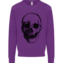Human Skull Mens Sweatshirt Jumper Purple