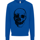 Human Skull Mens Sweatshirt Jumper Royal Blue