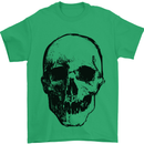 Human Skull Mens T-Shirt Cotton Gildan Irish Green