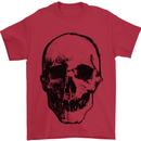 Human Skull Mens T-Shirt Cotton Gildan Red