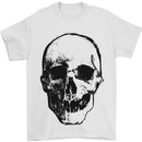 Human Skull Mens T-Shirt Cotton Gildan White