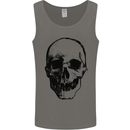 Human Skull Mens Vest Tank Top Charcoal