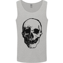 Human Skull Mens Vest Tank Top Sports Grey