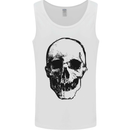 Human Skull Mens Vest Tank Top White