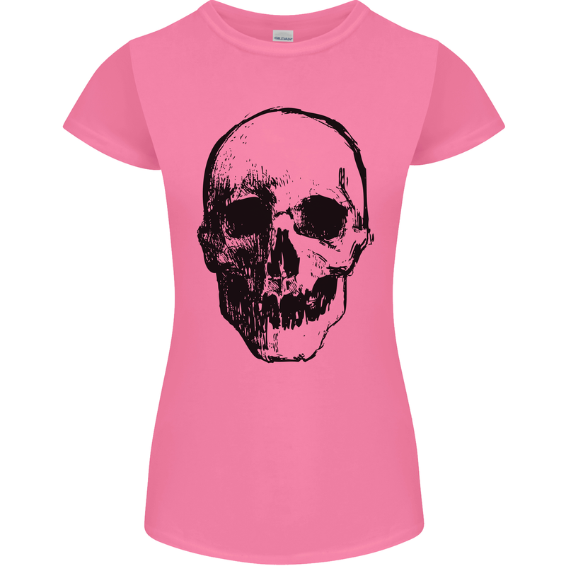Human Skull Womens Petite Cut T-Shirt Azalea