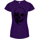 Human Skull Womens Petite Cut T-Shirt Purple