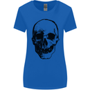 Human Skull Womens Wider Cut T-Shirt Royal Blue