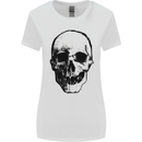 Human Skull Womens Wider Cut T-Shirt White