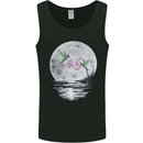 Hummingbirds With Moon & Flower Mens Vest Tank Top Black